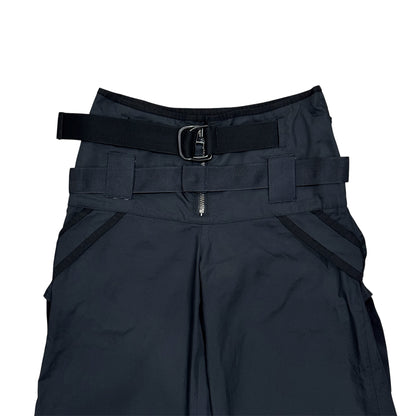 JEAN PAUL GAULTIER DOUBLE BELTS PARACHUTE NYLON PANTS