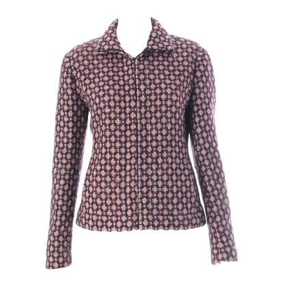 MIU MIU 2000S PURPLE TWEET ZIP UP JACKET