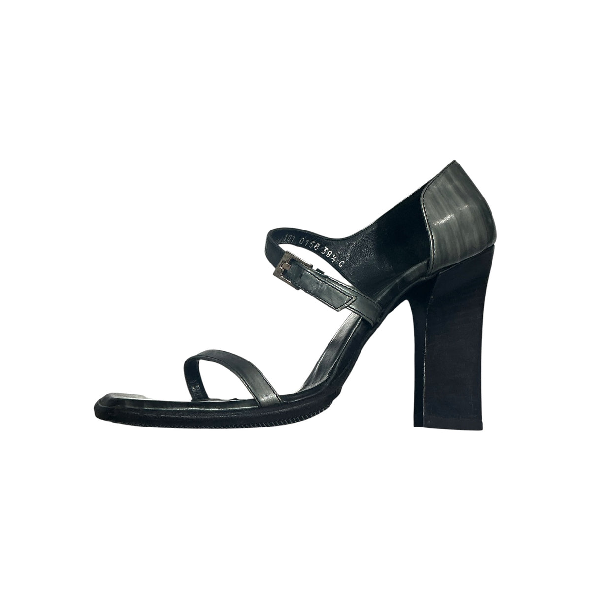 GUCCI METALLIC STRAP HEELS