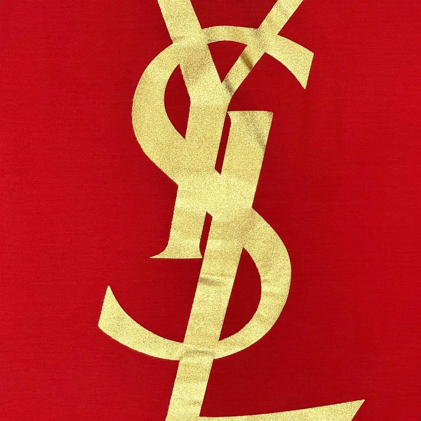 YVES SAINT LAURENT RIVE GAUCHE ORANGE GOLD LOGO TANK TOP