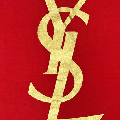 YVES SAINT LAURENT RIVE GAUCHE ORANGE GOLD LOGO TANK TOP