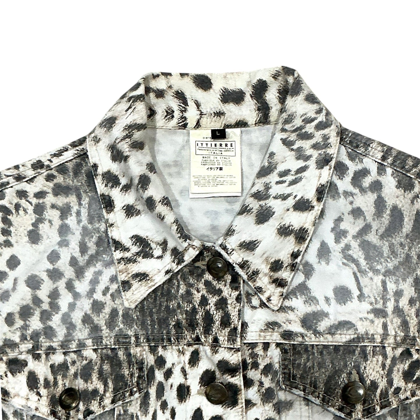 JUST CAVALLI 2000S LEOPARD LACE UP JACKET