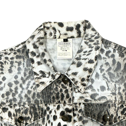 JUST CAVALLI 2000S LEOPARD LACE UP JACKET