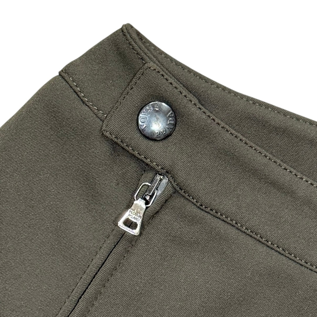 PRADA SPORT KHAKI ZIPPER SKIRT