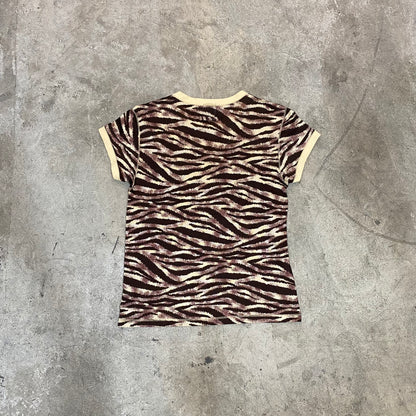 90s JEAN PAUL GAULTIER TIGER PRINT BABY TEE